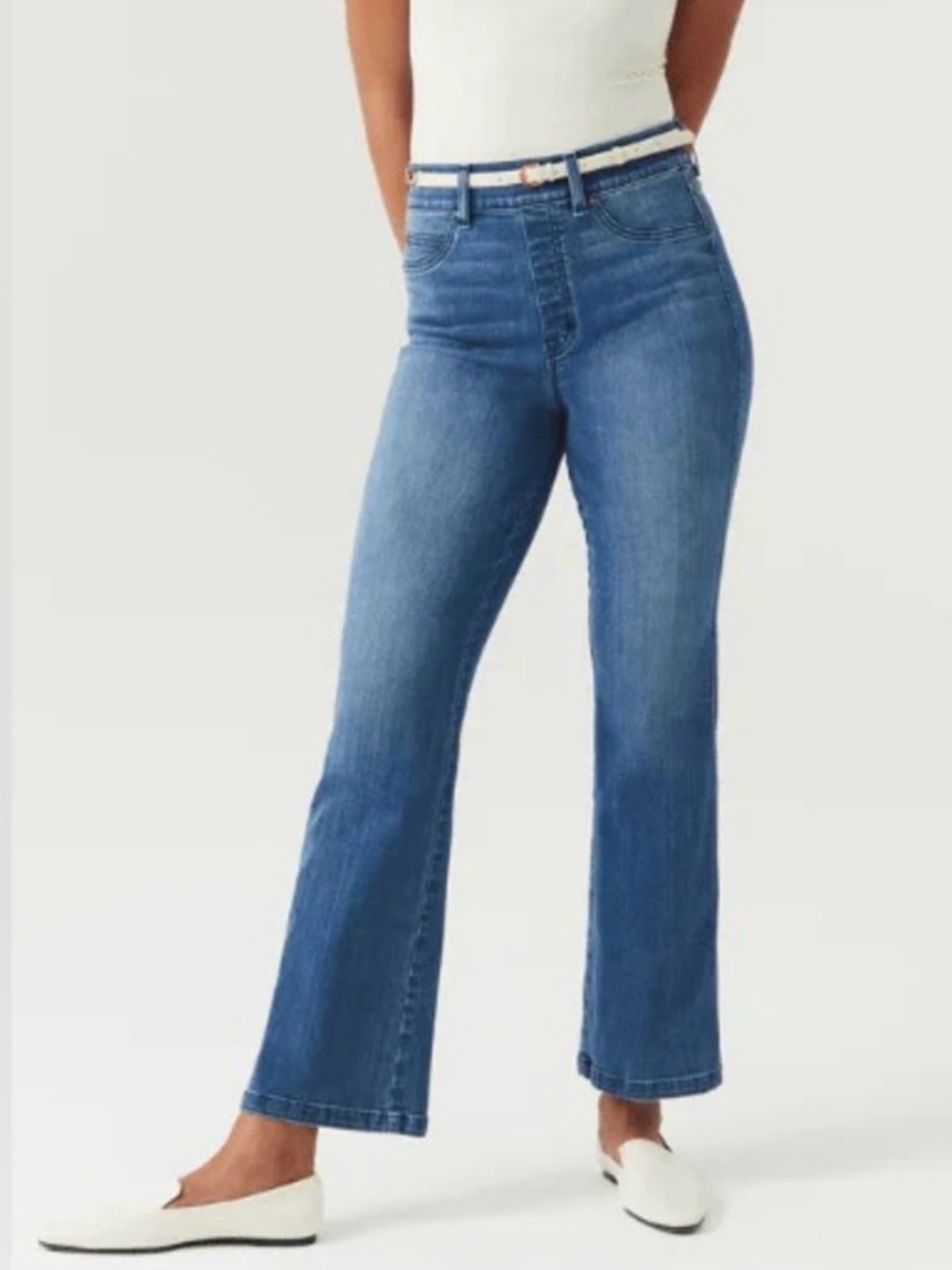 SPANX Jeans Bootcut Stretch Indigo Blue XL